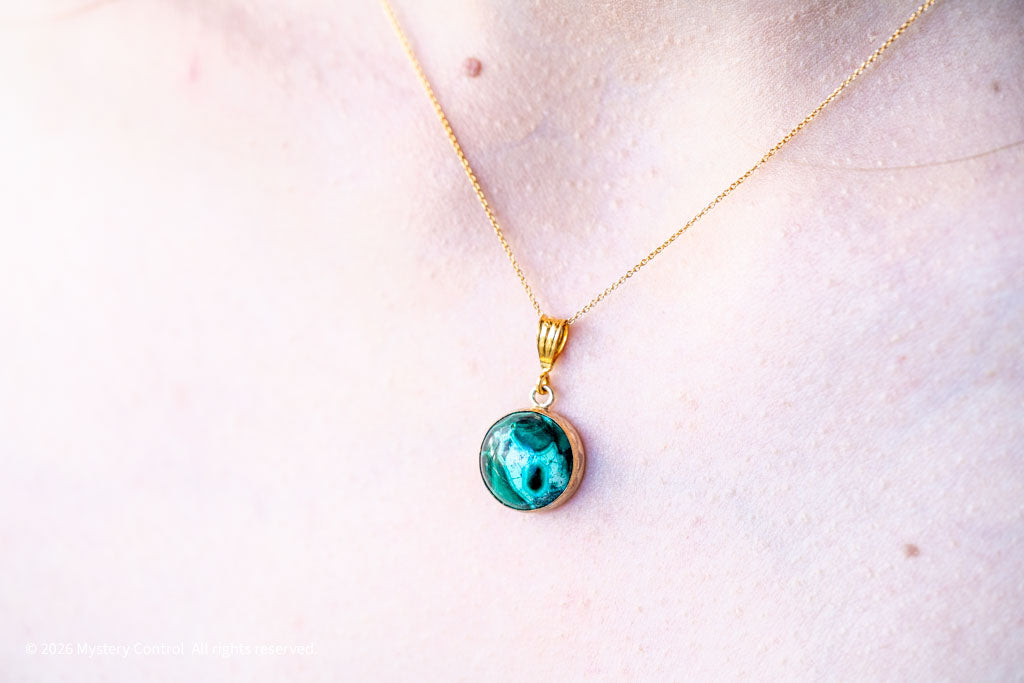 Chrysocolla Malachite Focus 14KGF Necklace