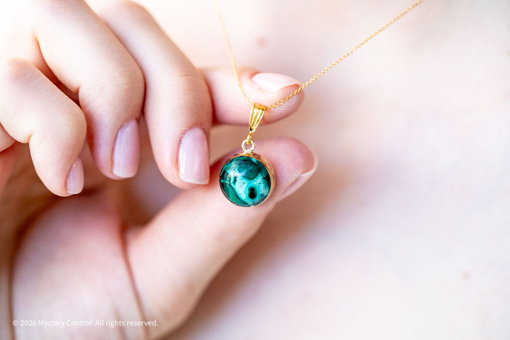 Chrysocolla Malachite Focus 14KGF Necklace