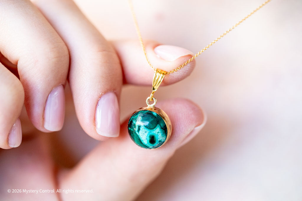 Chrysocolla Malachite Focus 14KGF Necklace