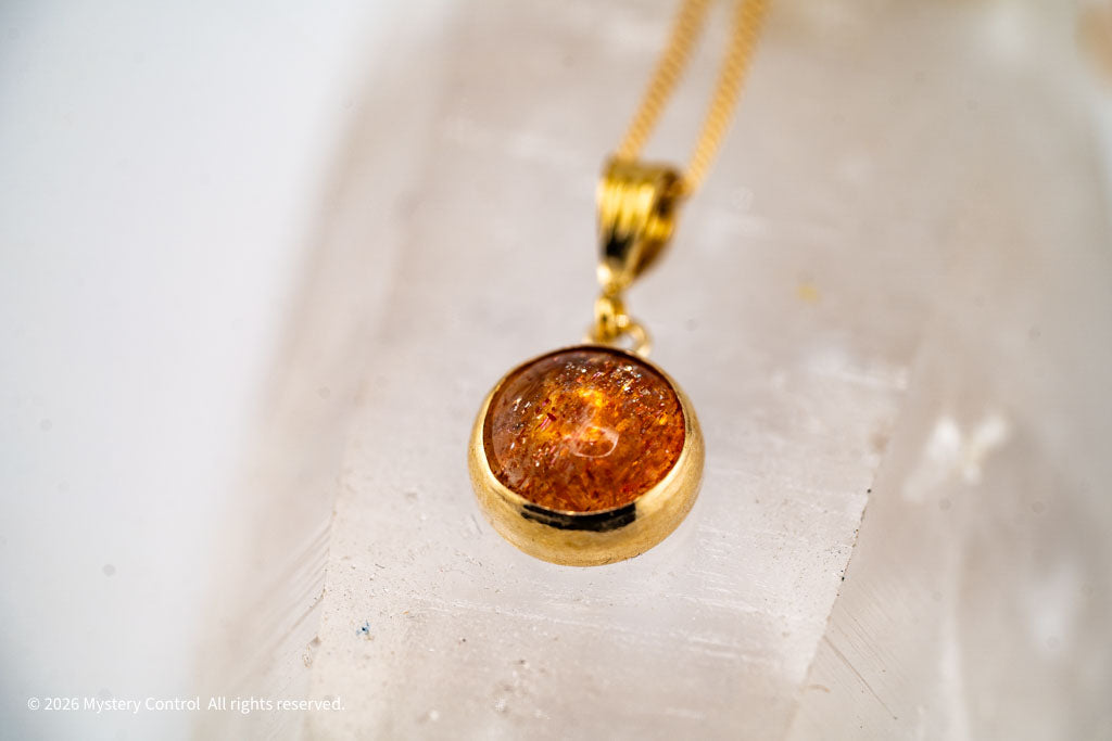 Disco Queen 10MM Sunstone Necklace