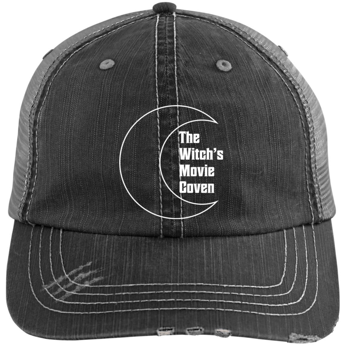Witch's Movie Coven Distressed Unstructured Trucker Cap