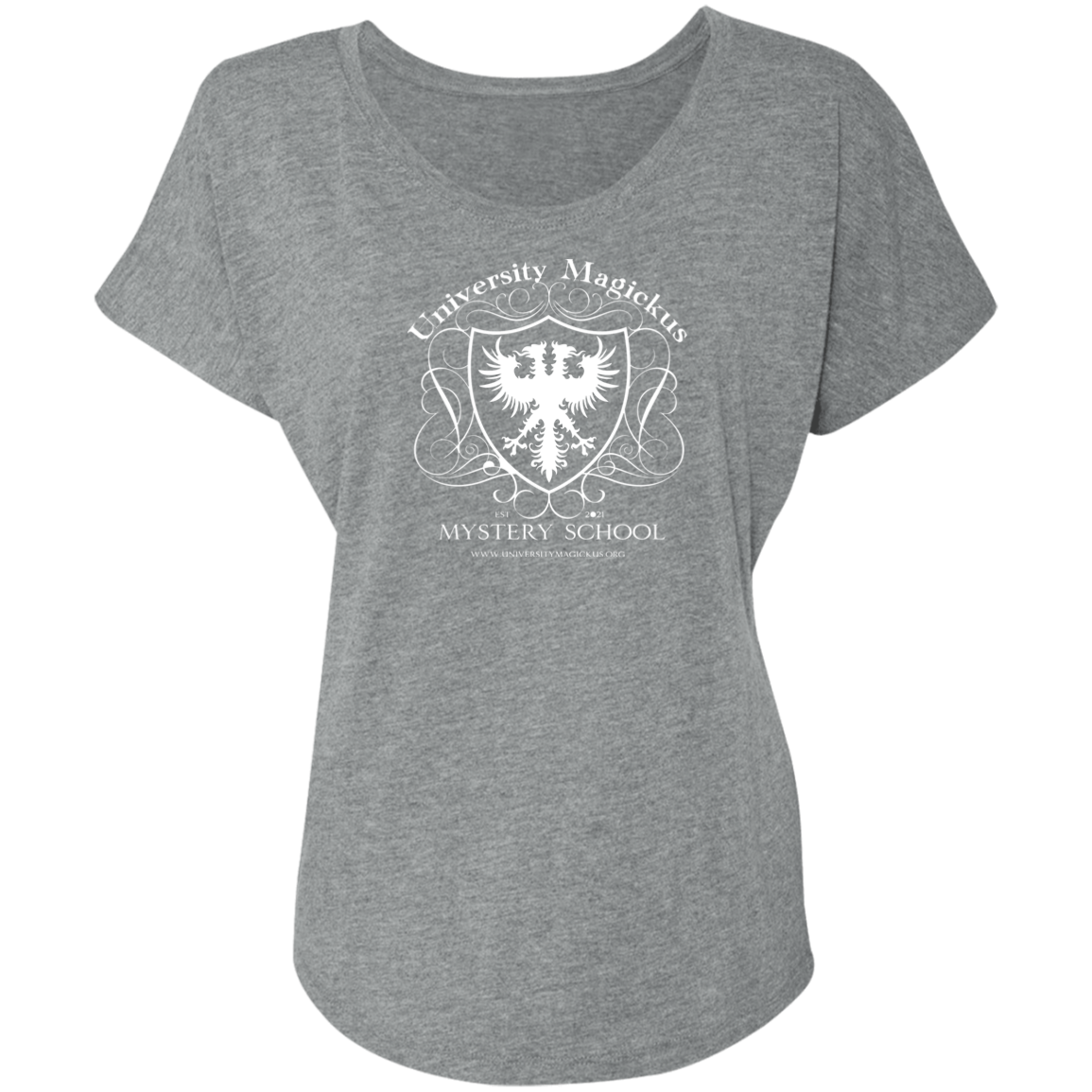 University Magickus School Emblem Women's Relaxed Scoopneck Tee