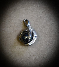 925 Sterling Silver & Titanium Eagle Claw Pendant Necklace