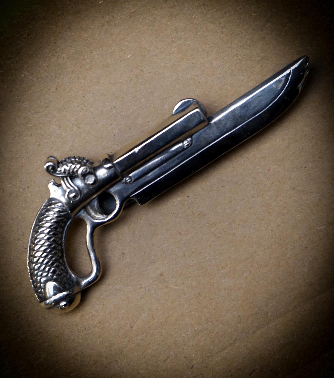 925 Silver George Elgin "Pistol-Cutlass-Style" Money Clip