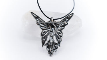 925 Silver Art Nouveau Fairy Brooch/Pendant Necklace