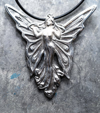 925 Silver Art Nouveau Fairy Brooch/Pendant Necklace