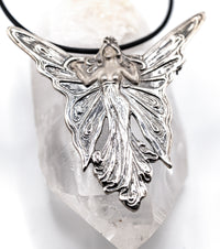 925 Silver Art Nouveau Fairy Brooch/Pendant Necklace