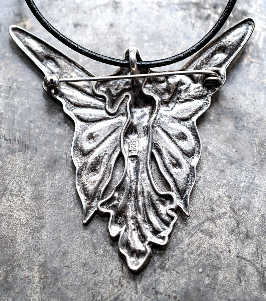 925 Silver Art Nouveau Fairy Brooch/Pendant Necklace