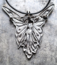 925 Silver Art Nouveau Fairy Brooch/Pendant Necklace