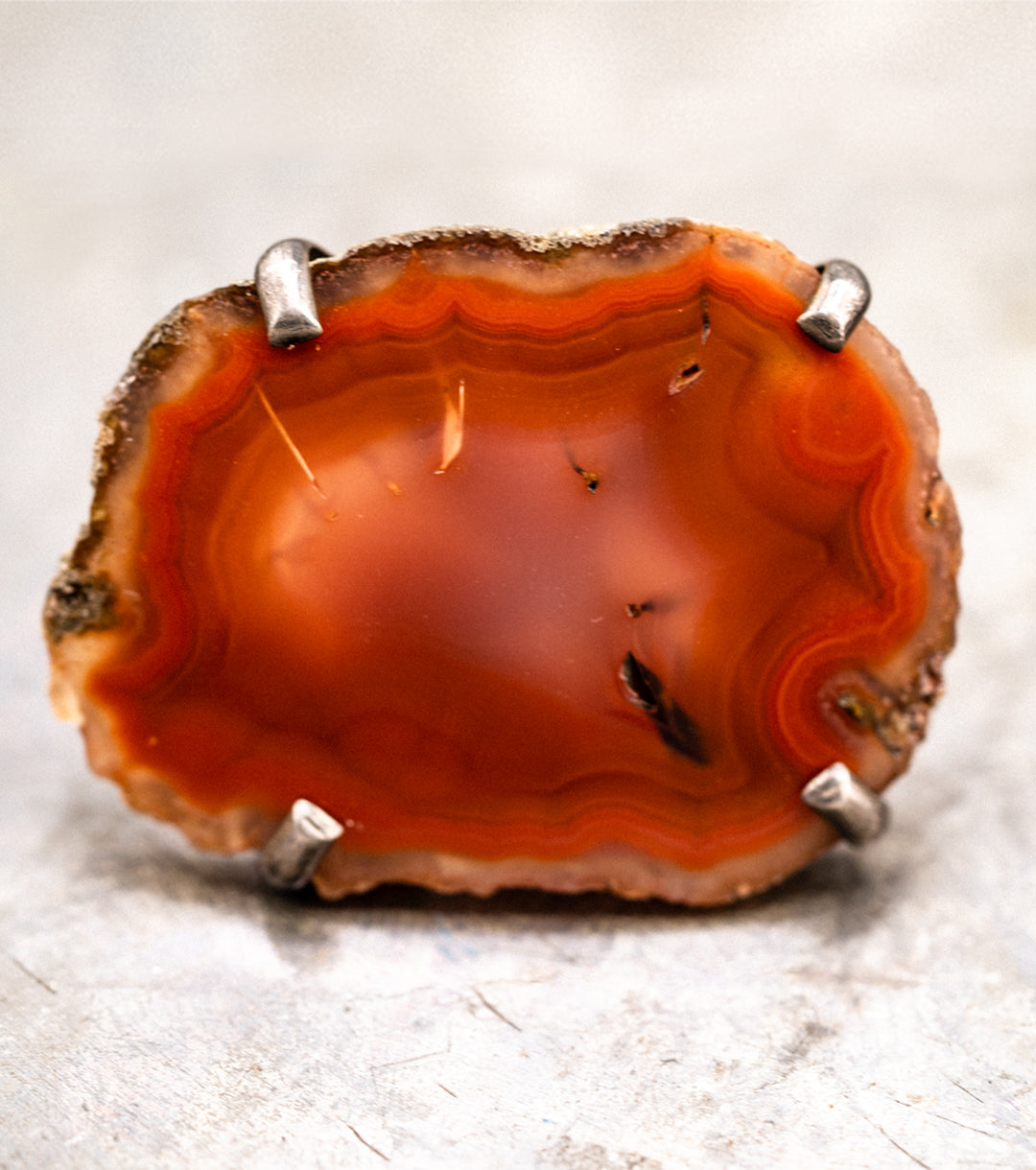 Red Fortress Agate 925 Sterling Silver Large Cuff Links