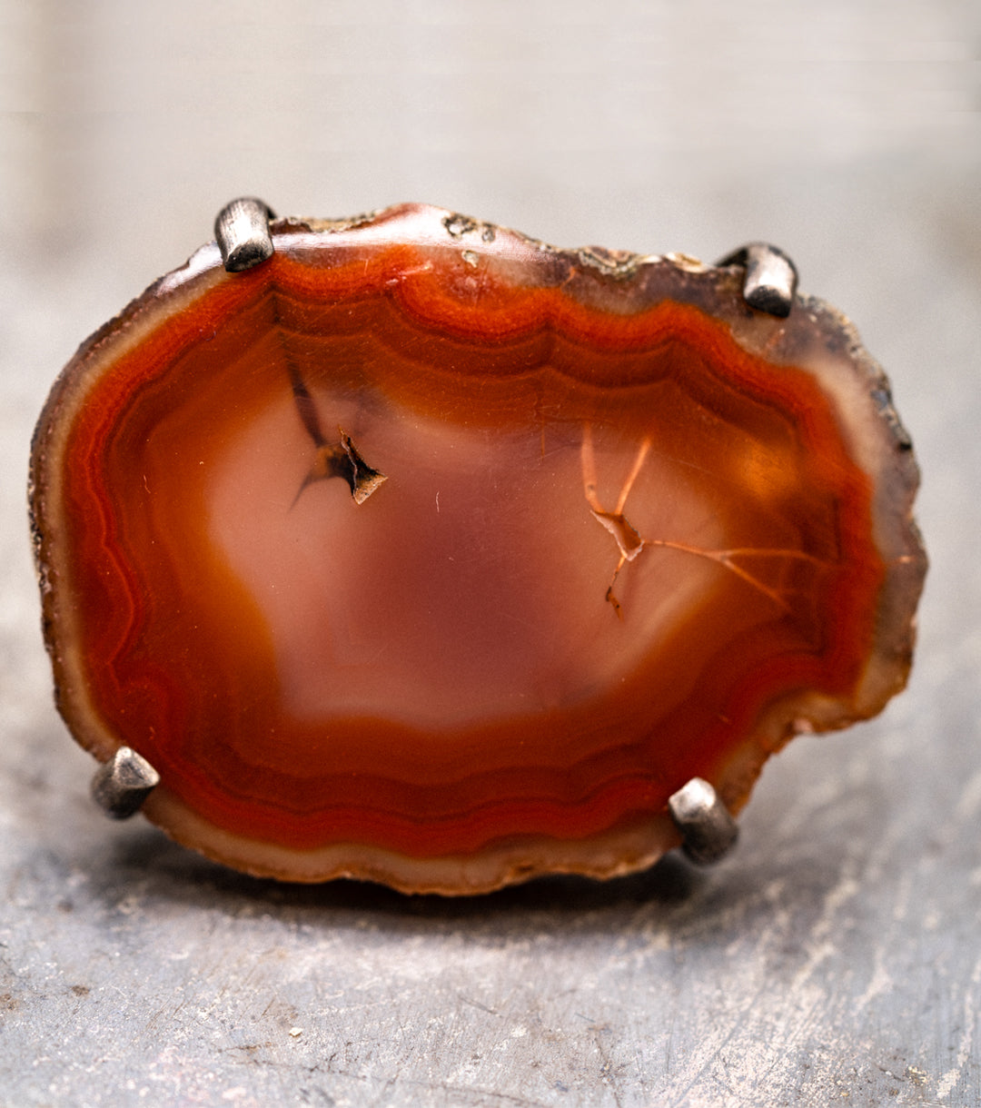 Red Fortress Agate 925 Sterling Silver Large Cuff Links