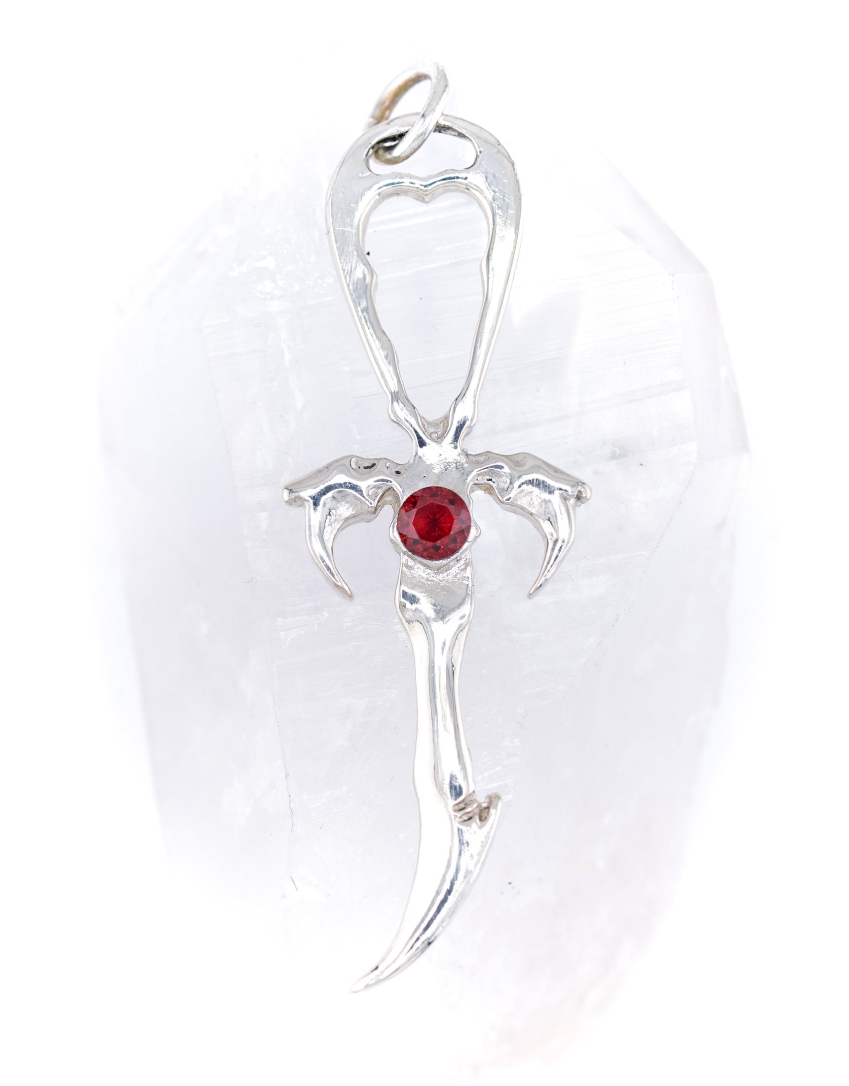 Fire Citrine & 925 Silver Vampire Ankh - Mystery Control x Endless Night -