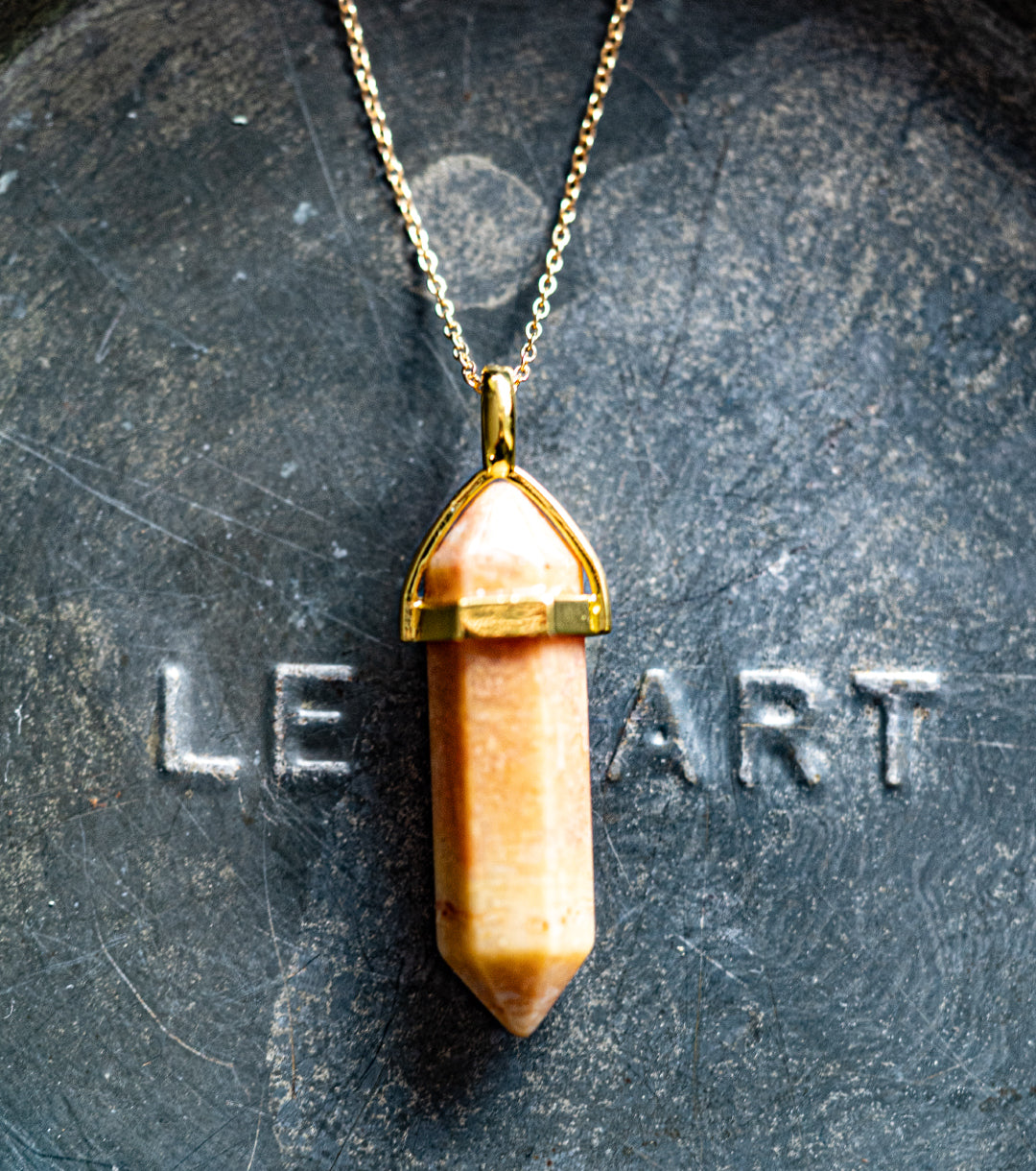 Moroccan Fossil Coral Point & 14K Gold-Filled Necklace