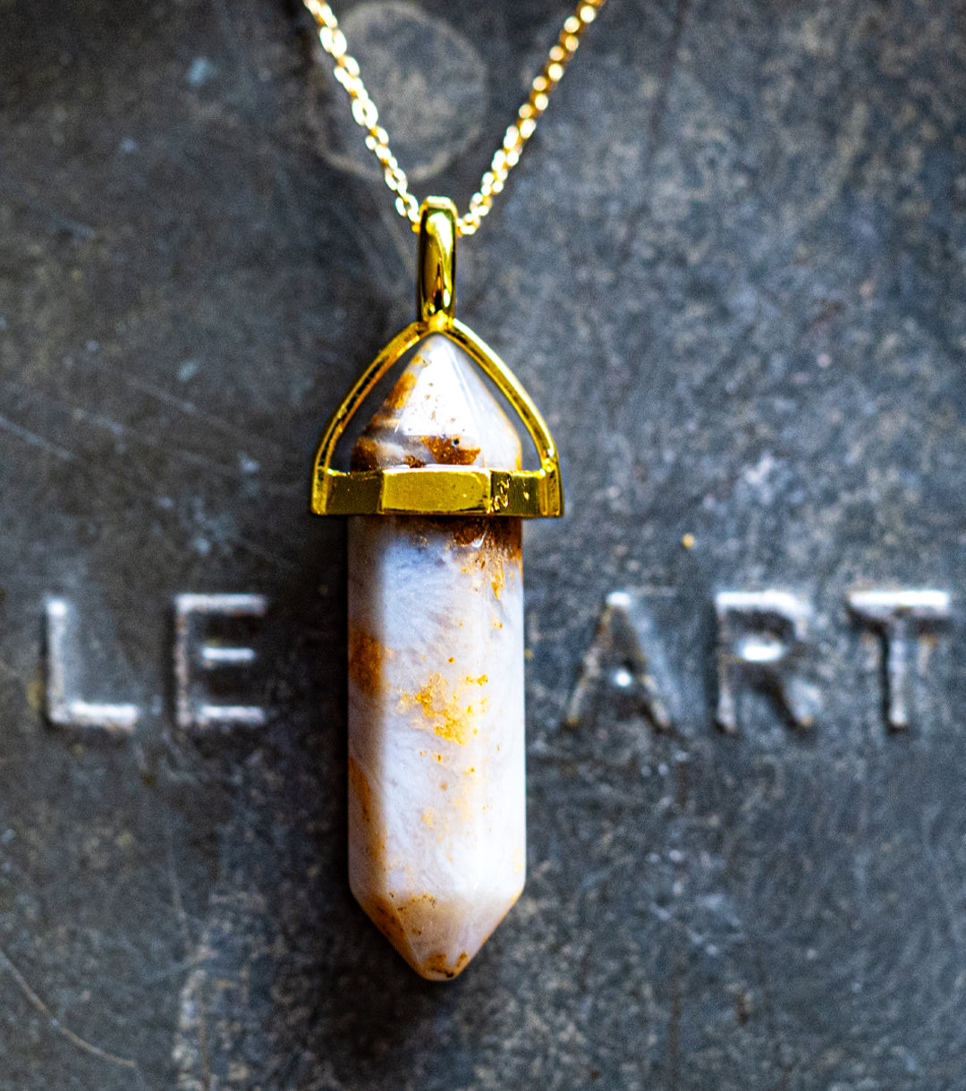 Moroccan Fossil Coral Point & 14K Gold-Filled Necklace