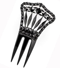 Victorian Celluloid & French Jet Mourning Comb