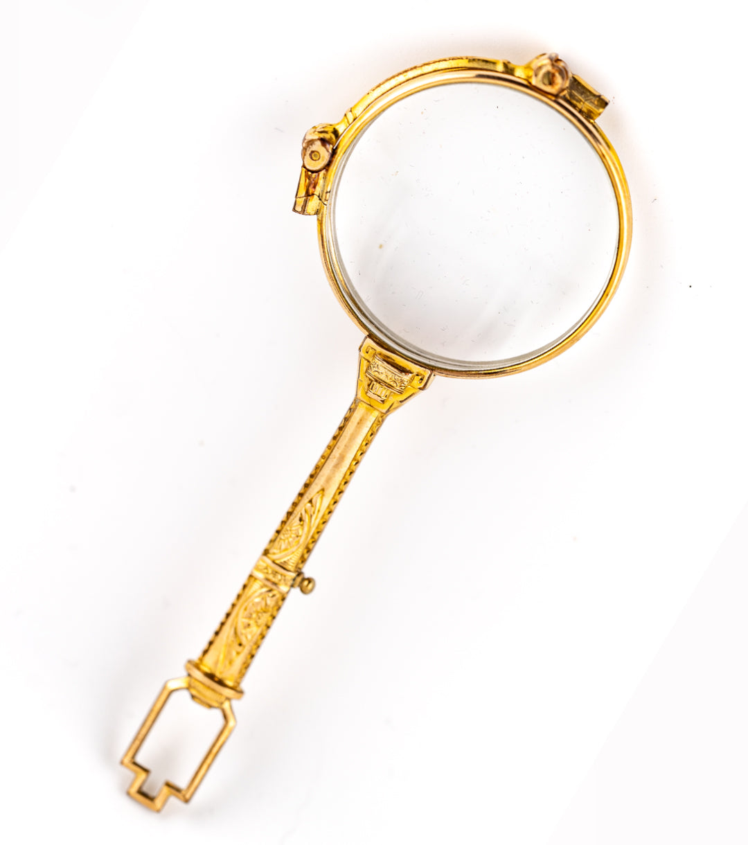 Gold Filled Lorgnette with Retractible Lenses