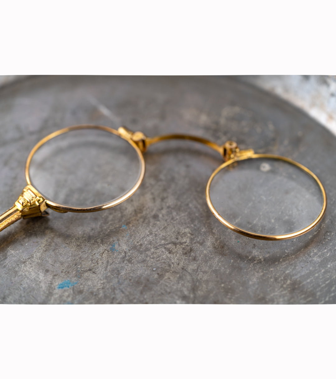 Gold Filled Lorgnette with Retractible Lenses