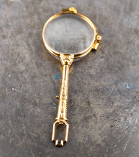 Gold Filled Lorgnette with Retractible Lenses