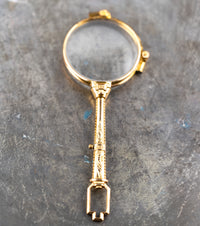 Gold Filled Lorgnette with Retractible Lenses