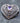 Vintage 925 Silver Multi-Gem Heart Brooch