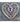 Vintage 925 Silver Multi-Gem Heart Brooch
