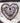 Vintage 925 Silver Multi-Gem Heart Brooch