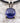 Iolite "Viking's Compass" Charm Necklace in Black Leather & 925 Silver