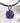 Iolite "Viking's Compass" Charm Necklace in Black Leather & 925 Silver