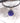 Iolite "Viking's Compass" Charm Necklace in Black Leather & 925 Silver