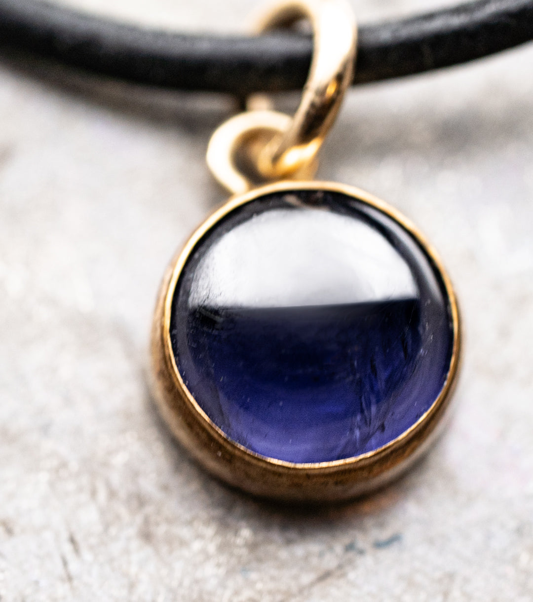 Iolite "Viking's Compass" 14K Gold-Filled Charm Necklace