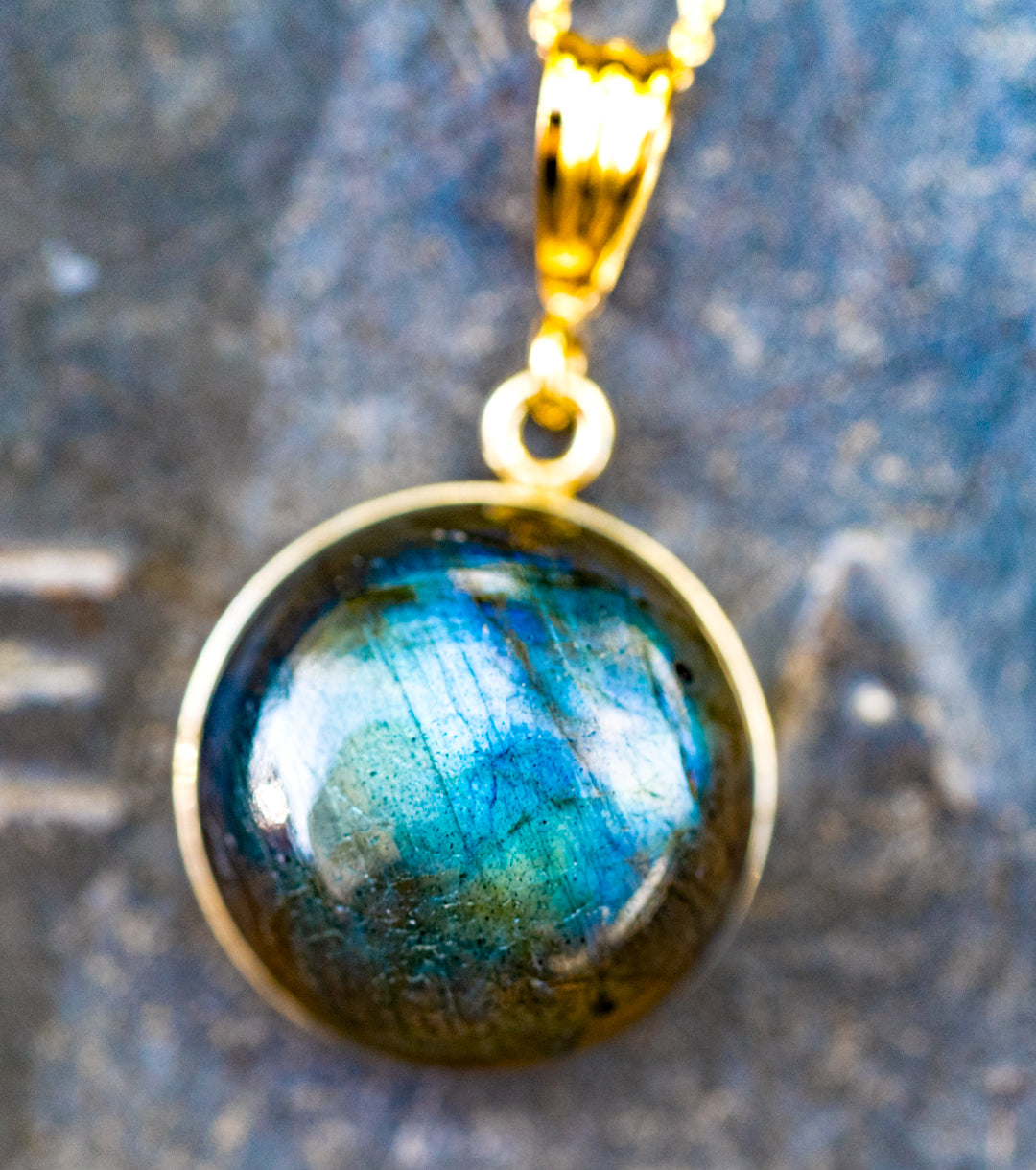 Labradorite 14K Gold-Filled Charm Necklace