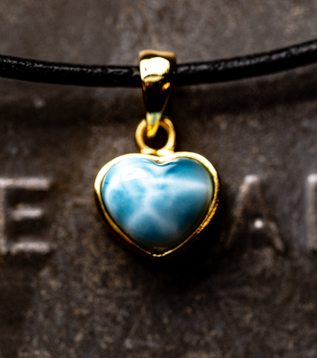 Heart of Atlantis Larimar Charm Necklace