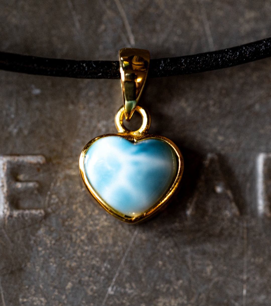 Heart of Atlantis Larimar Charm Necklace