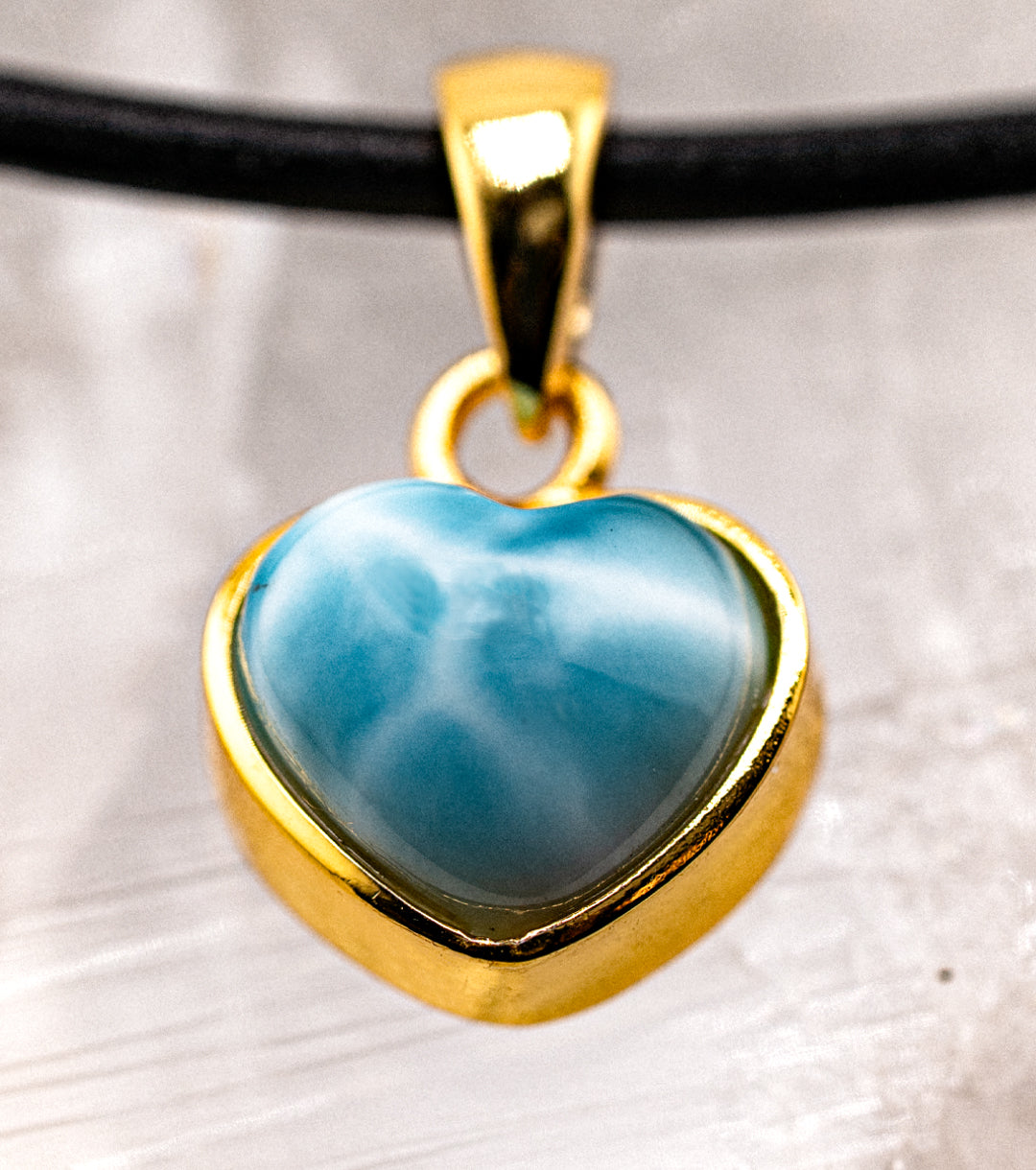 Heart of Atlantis Larimar Charm Necklace