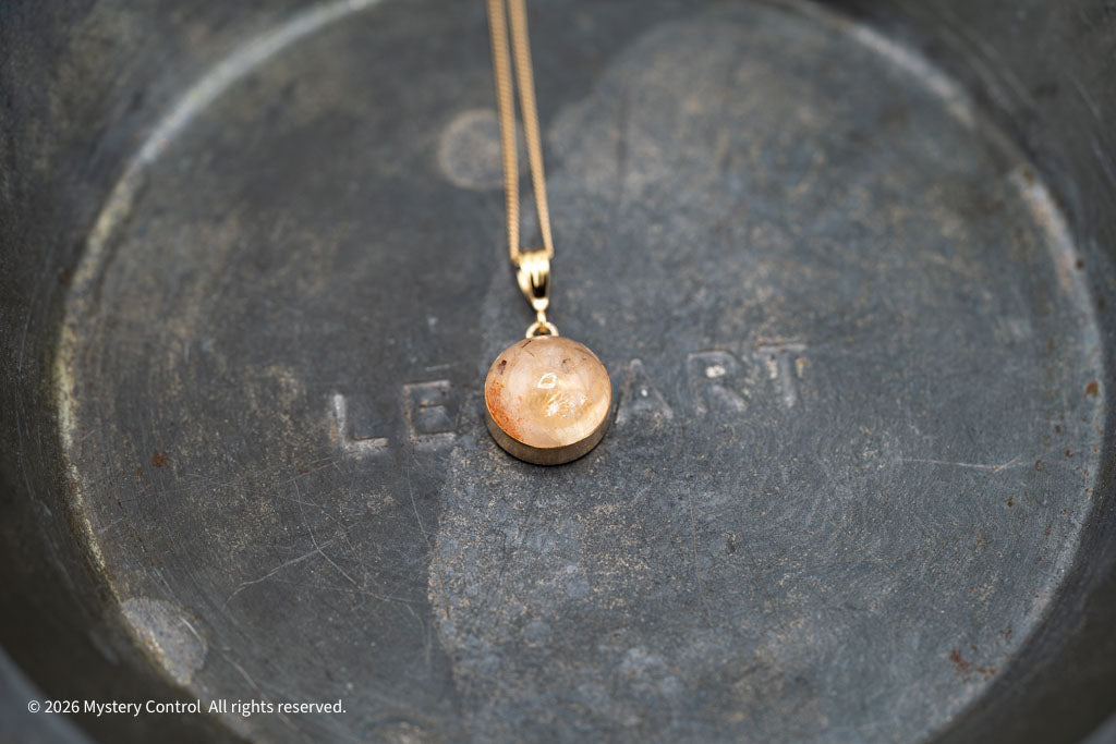 Lunar Eclipse 12MM Sunstone Charm Necklace