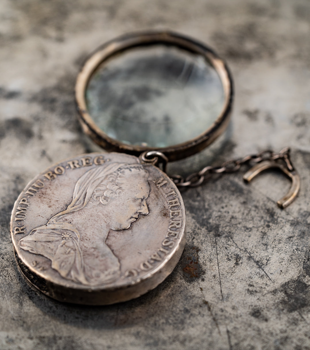 Empress Maria Theresa of Austria Thaler Quizzing Glass c. 1780