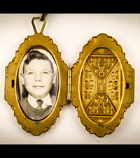 Art Deco 10K Gold-Filled Mystery Locket & Chain