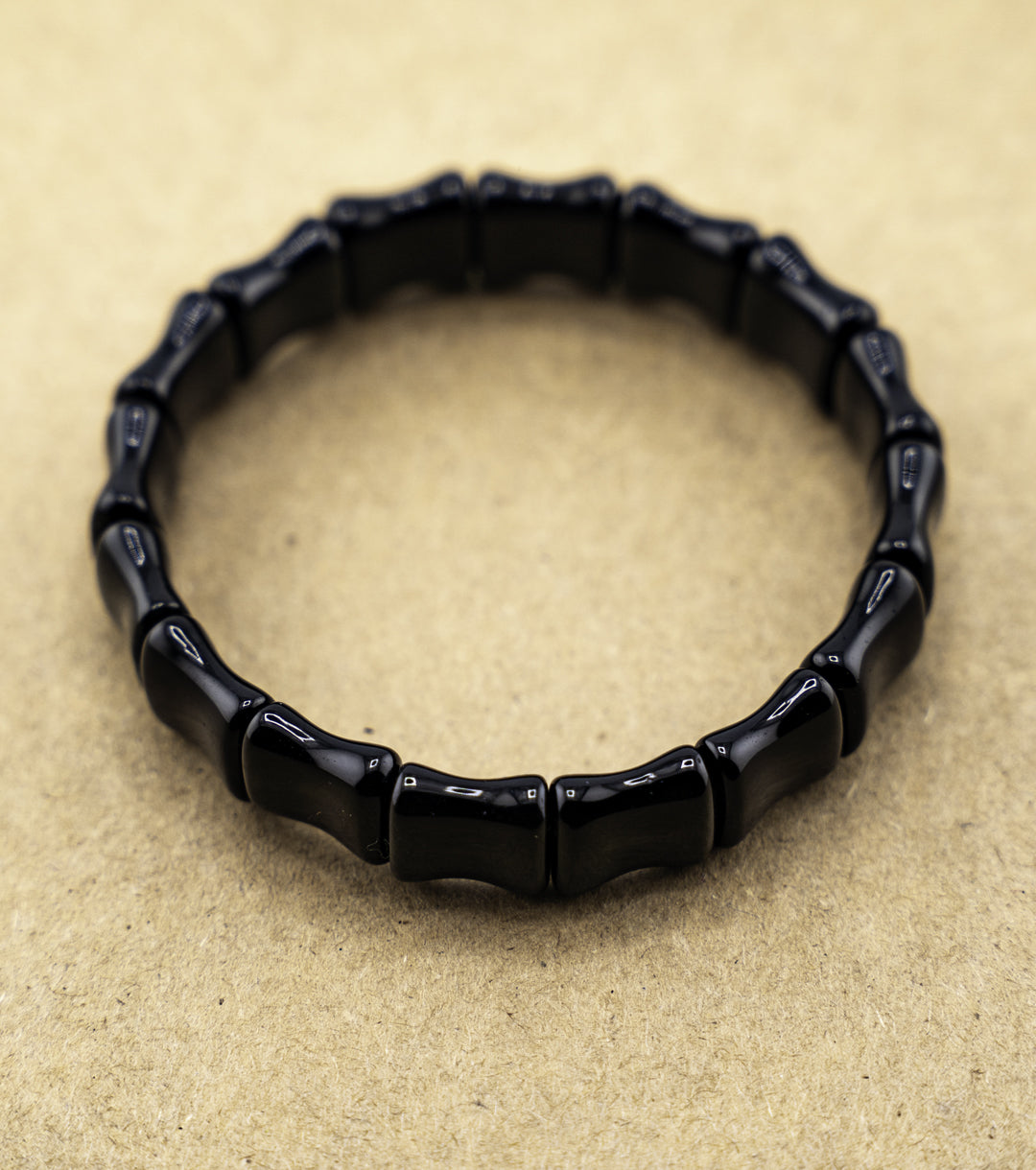 Black Obsidian Bone Bracelet