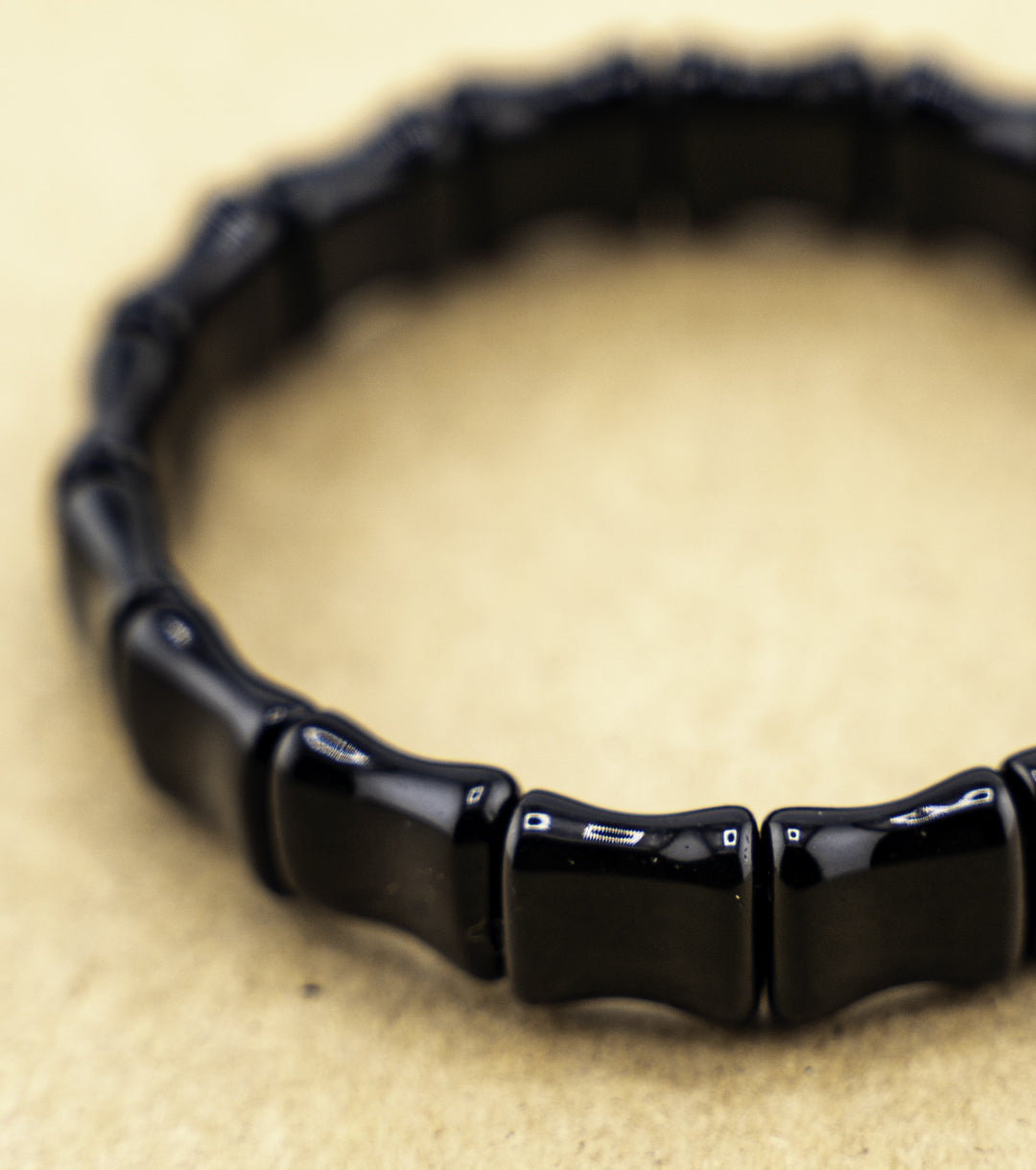 Black Obsidian Bone Bracelet