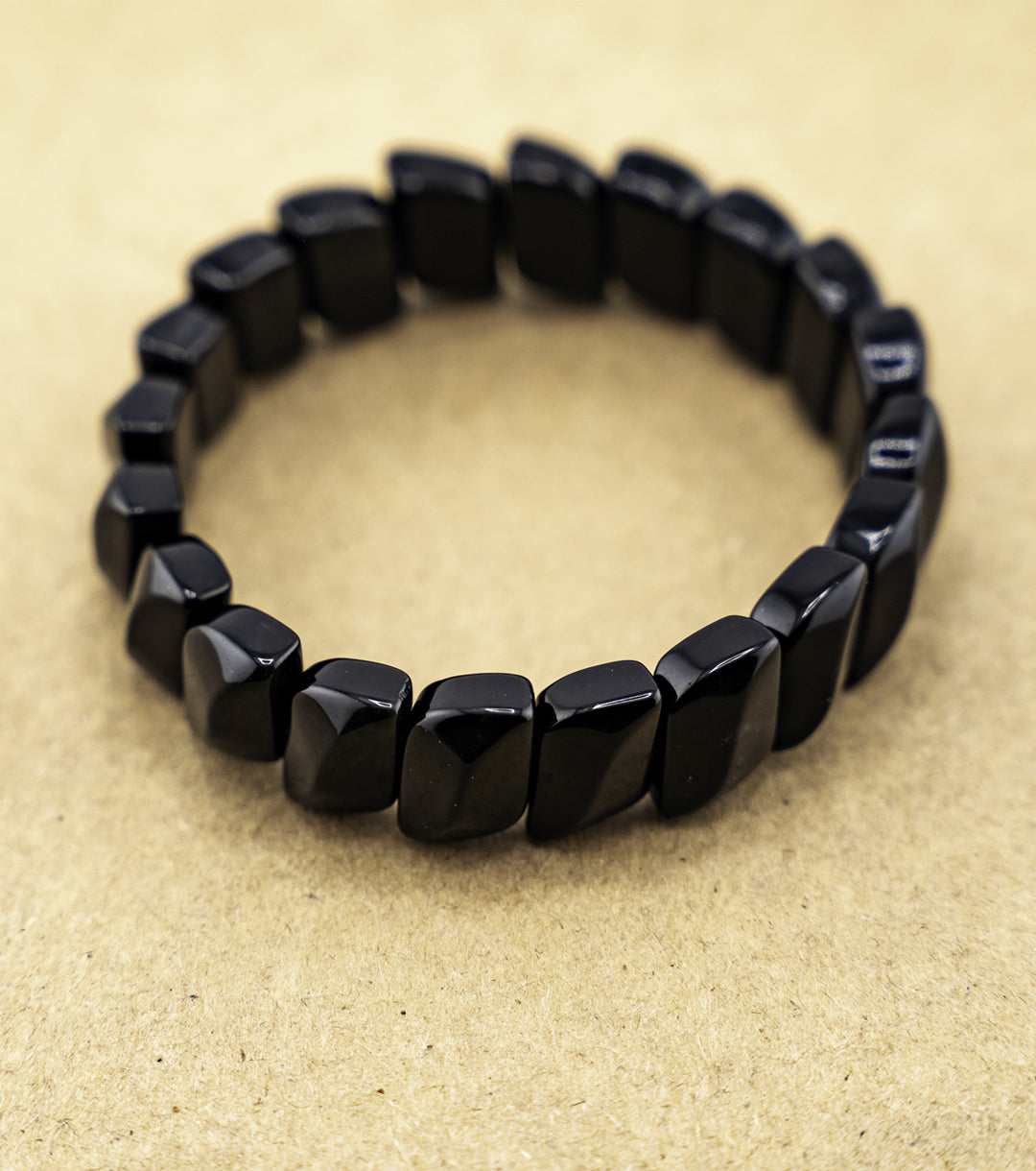 Black Obsidian Tooth Bracelet