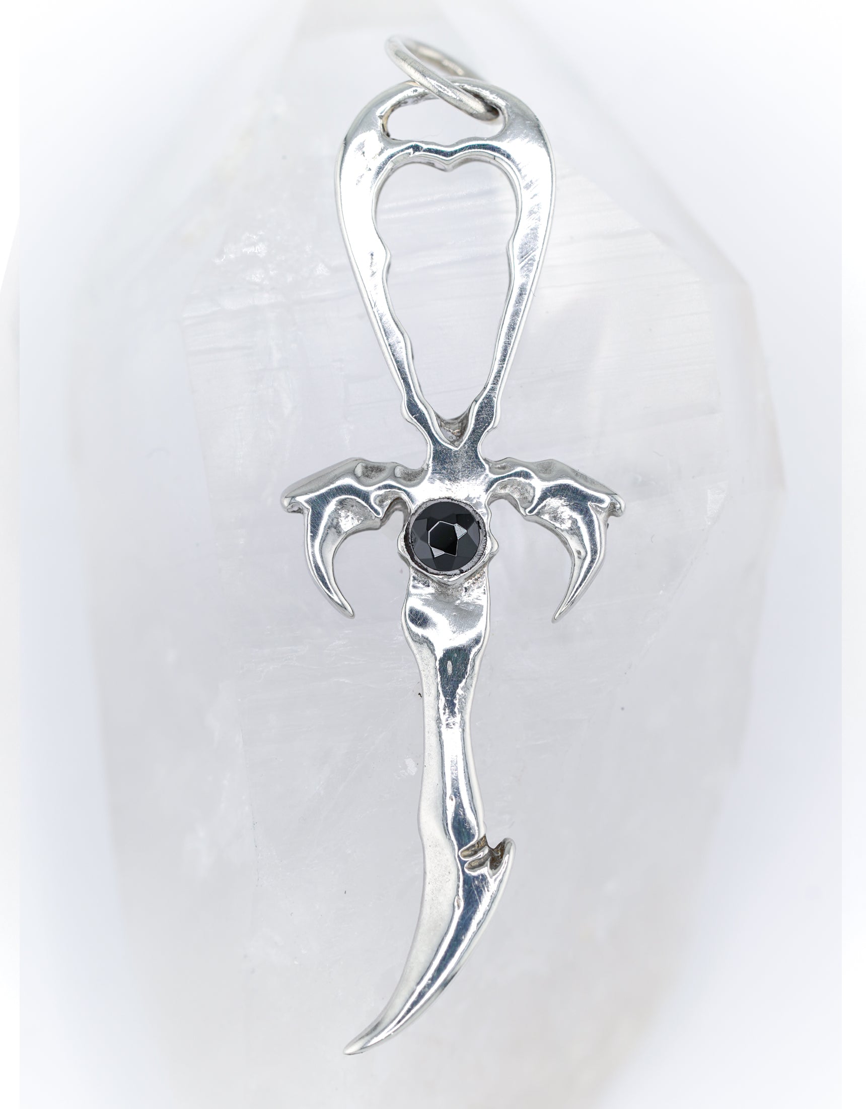Black Onyx & 925 Silver Vampire Ankh - Mystery Control x Endless Night