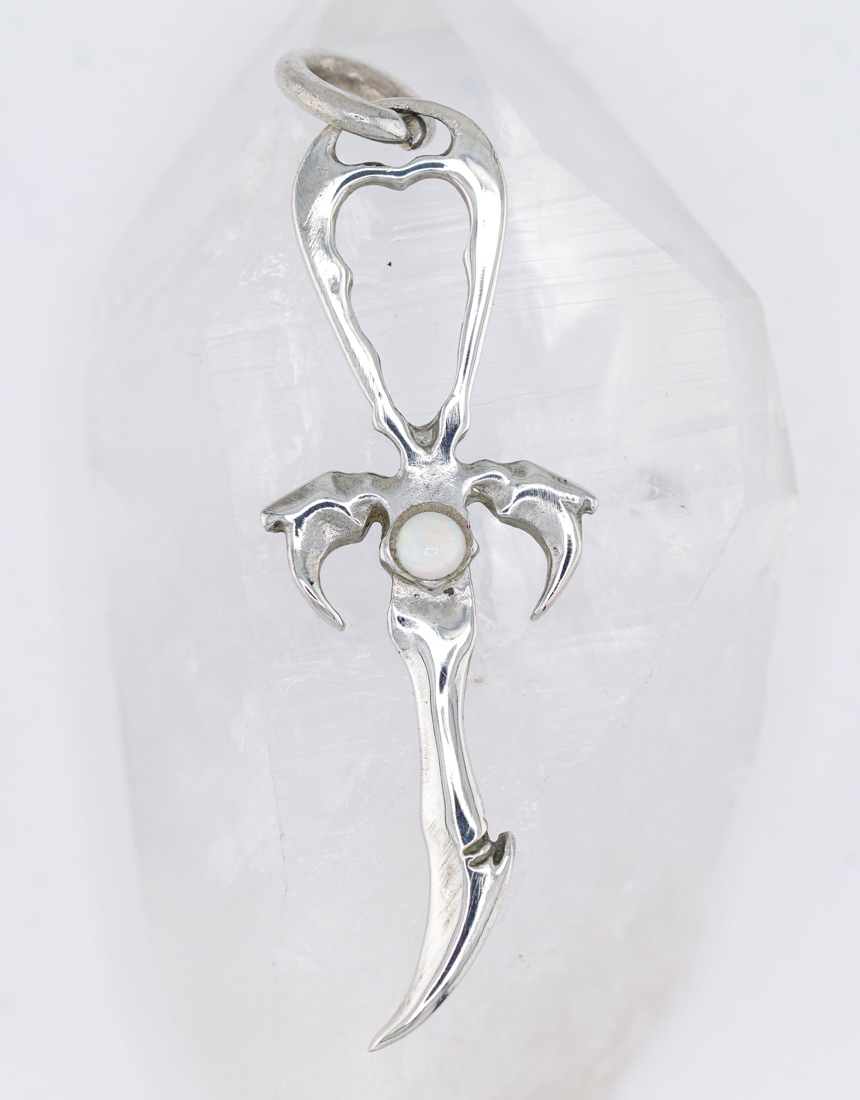 Opal & 925 Silver Vampire Ankh - Mystery Control x Endless Night