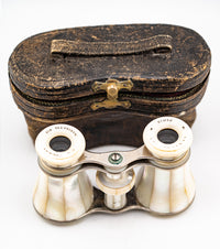 P.H. Sperry Victorian Silver & Mother of Pearl Marinette Opera Glasses