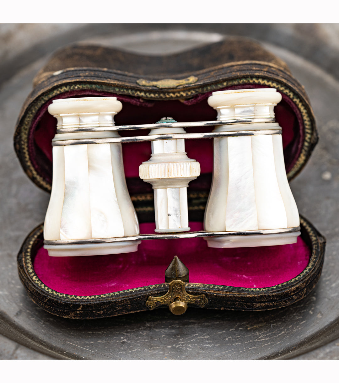 P.H. Sperry Victorian Silver & Mother of Pearl Marinette Opera Glasses