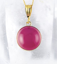 Pink Sapphire 14K Gold-Filled 925 Silver Charm Necklace