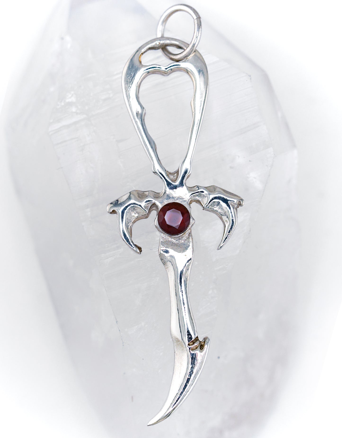 Mystery Control x Endless Night - Rhodolite Garnet & 925 Silver 2nd Generation Legacy Ankh Deluxe Edition