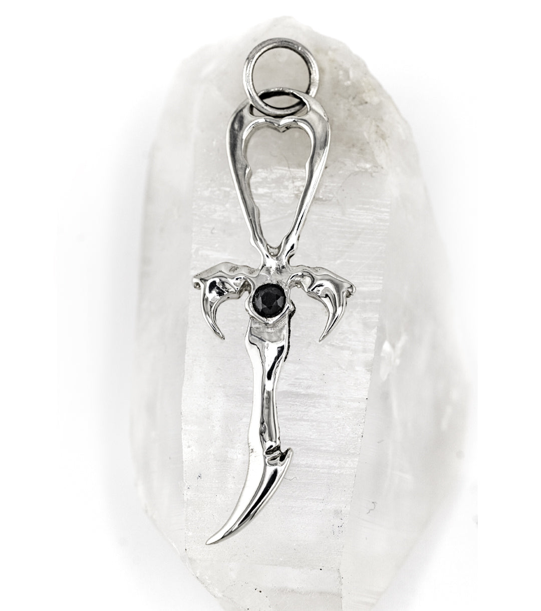Black Sapphire & 925 Silver Vampire Ankh - Mystery Control x Endless Night