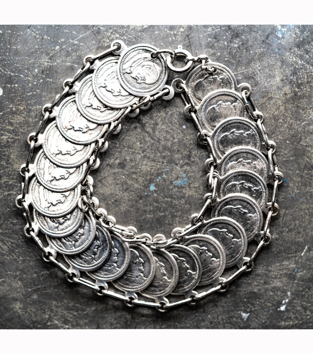 1958 John XXIII Vatican Silver Coin Bracelet