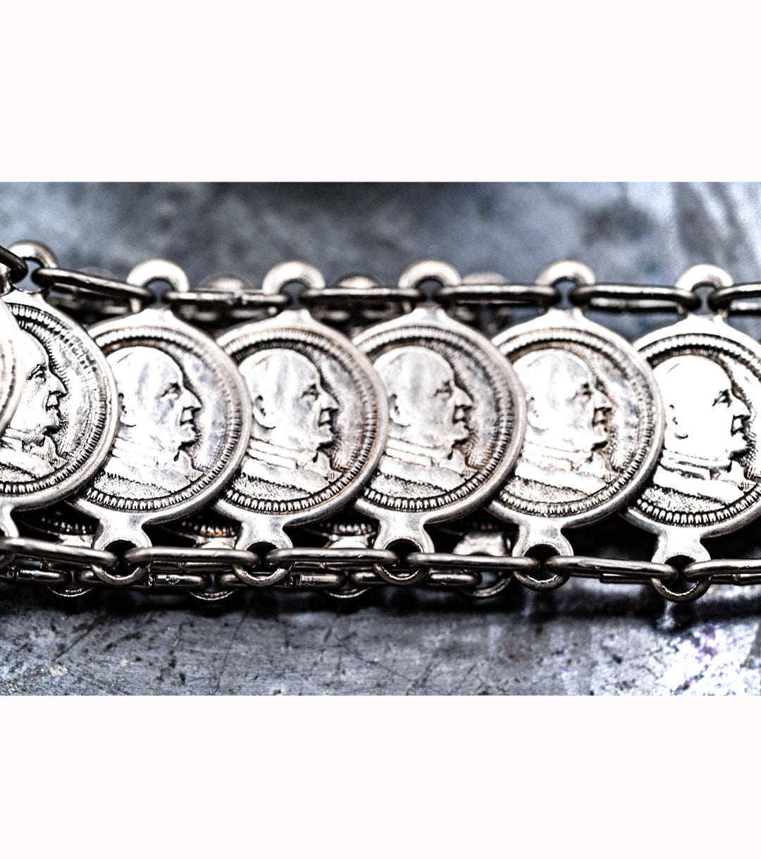 1958 John XXIII Vatican Silver Coin Bracelet