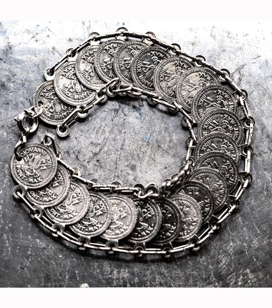 1958 John XXIII Vatican Silver Coin Bracelet